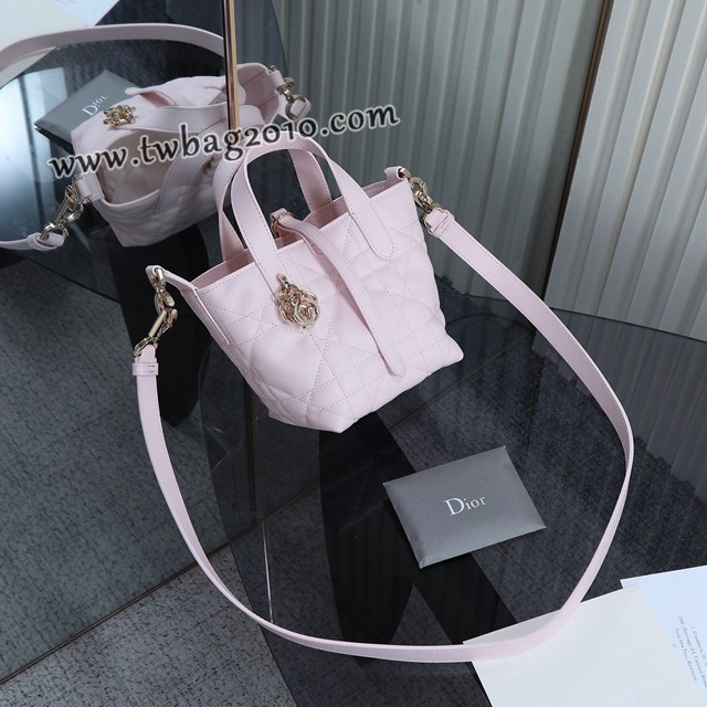 Dior专柜2025新款原厂皮手提包迪奥高仿原单粉色迷你toujours竖版手袋 djfk1841